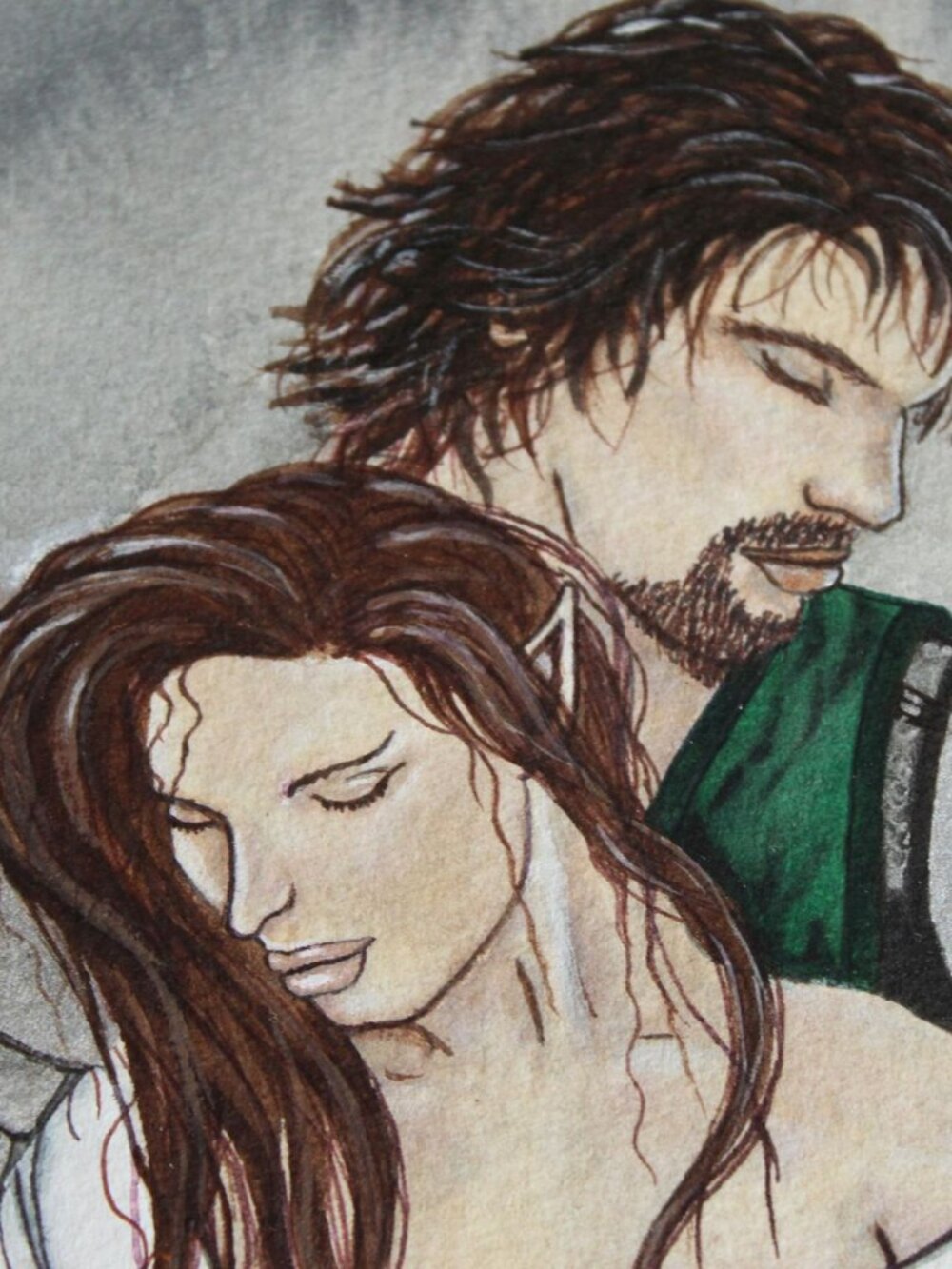 Original Artwork, 15"x12" Acrylic Painting, "Unexpected", Fairy and Knight Roman - Picture 10 of 10